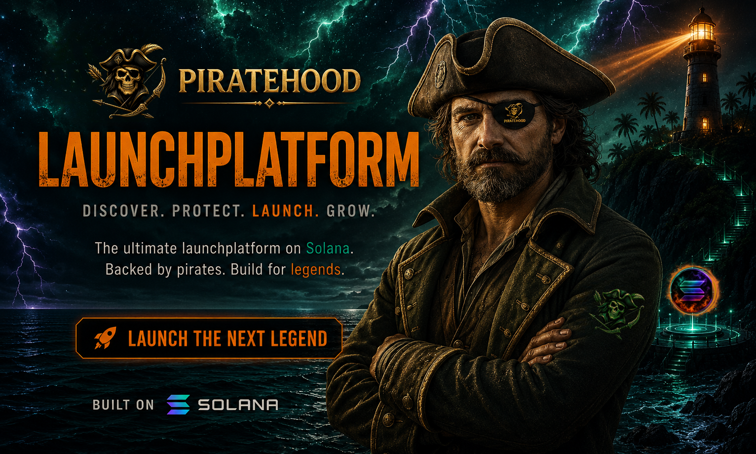 Piratehood captain overlooking the Solana sea